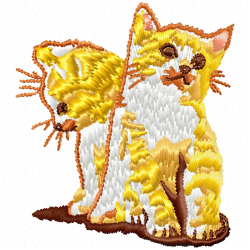 Cats Embroidery Design 12